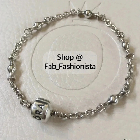 Pandora 5 clip sterling silver bracelet - Picture 9 of 13